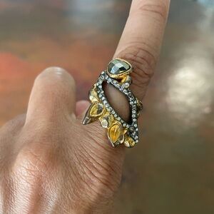 Alexis Bittar Crystal Ring (CRYSTALS ARE MISSING ON BOTTOM) size 7